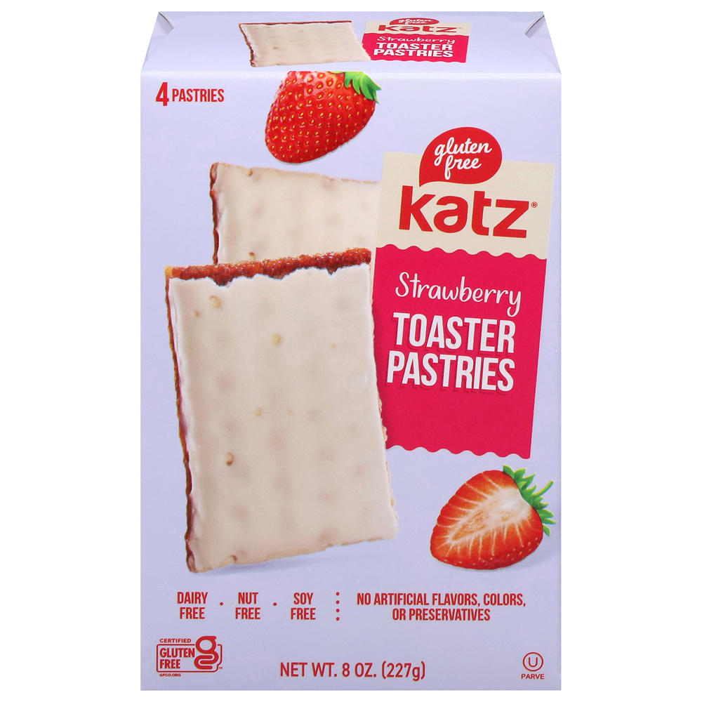 Katz Gluten Free Toaster Pastries - Strawberry, 4 ct