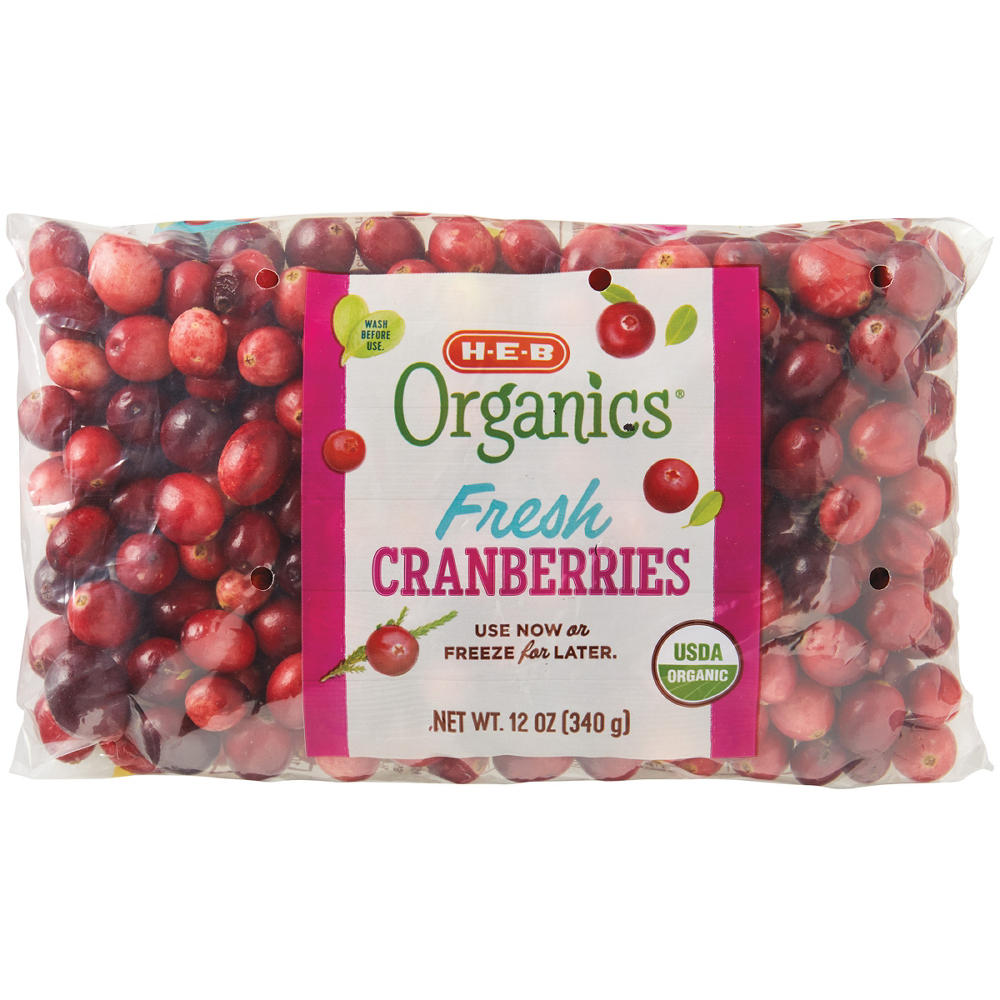 H-E-B Organics Fresh Cranberries, 12 oz