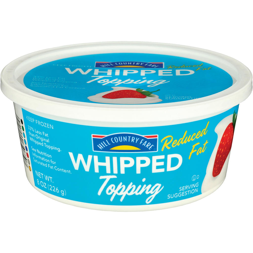 Hill Country Fare Reduced Fat Whipped Topping, 8 oz