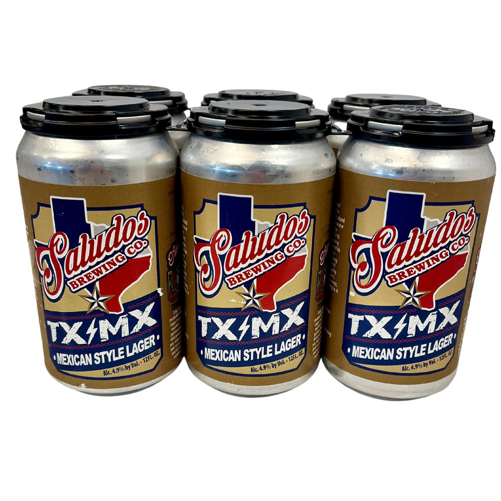 Saludos Brewing Co. TX MX Mexican Style Lager 6 pk Cans, 12 oz