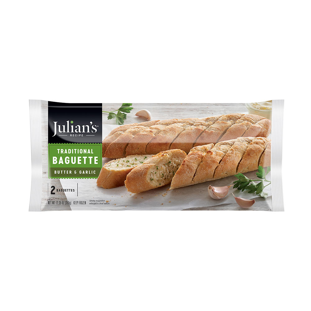 Julian's Butter & Garlic Traditional Baguette, 2 ct