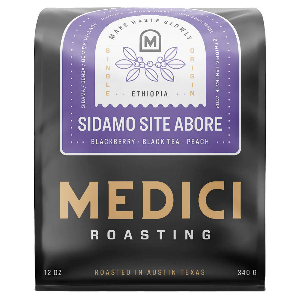 Medici Sidamo Site Abore Whole Bean Coffee, 12 oz