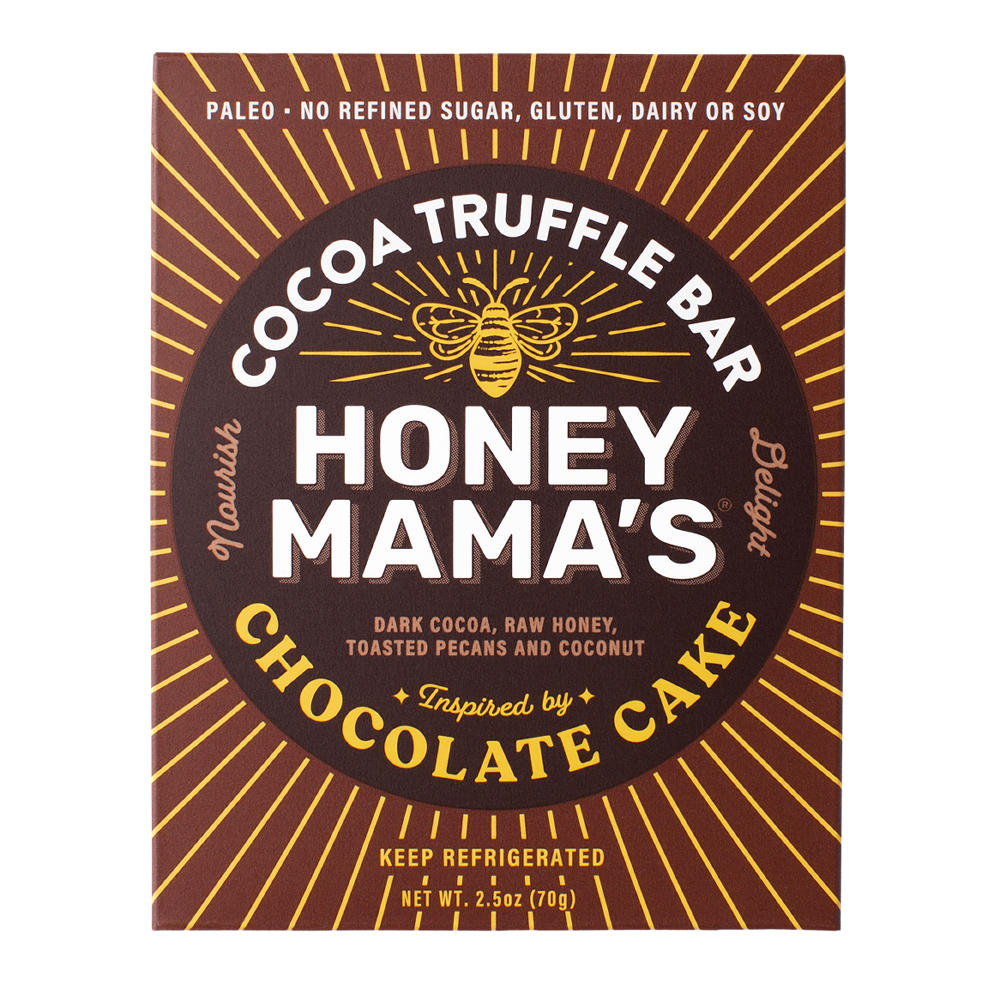 Honey Mama's Chocolate Cake Cocoa Truffle Bar, 2.5 oz