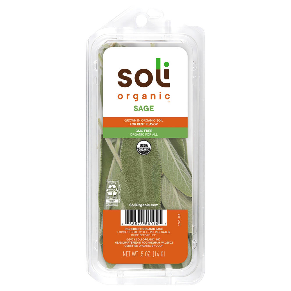 Soli Organic Fresh Sage, 0.5 oz