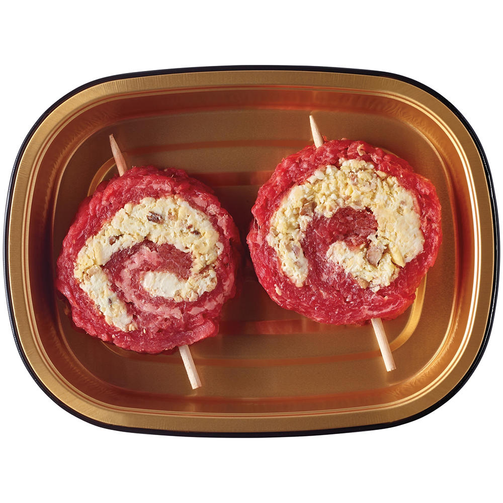 Meal Simple by H-E-B 3 Cheese & Uncured Bacon-Stuffed Beef Flank Steak Pinwheels Entrée, Avg. 0.5 lb