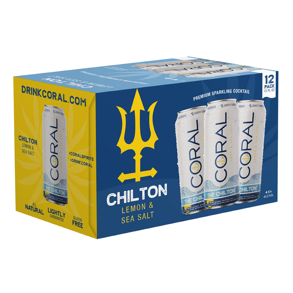 Coral Chilton Lemon & Sea Salt Sparkling Cocktail 12 pk, 12 oz