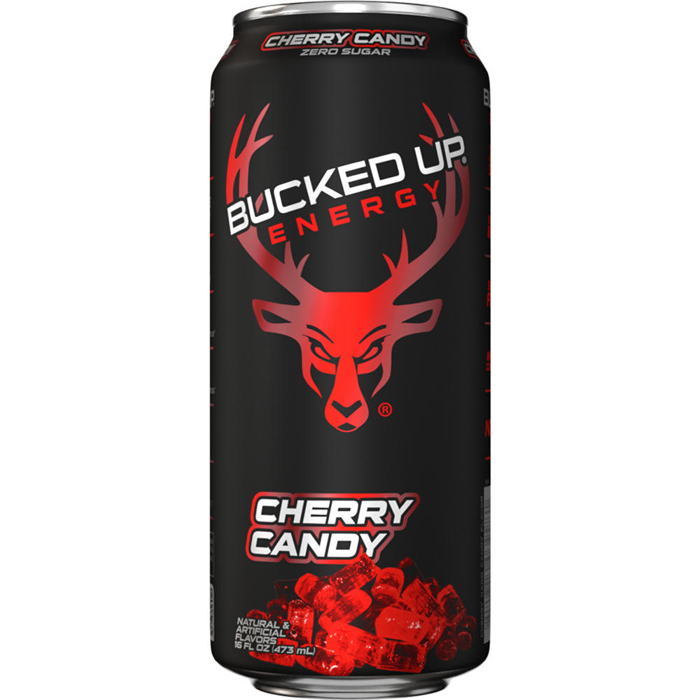 Bucked Up Zero Sugar Energy Drink - Cherry Candy, 16 oz