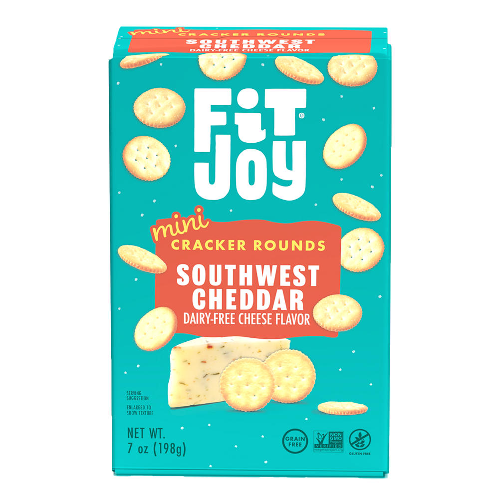 Fitjoy Southwest Cheddar Grain-Free Mini Cracker Rounds, 7 oz
