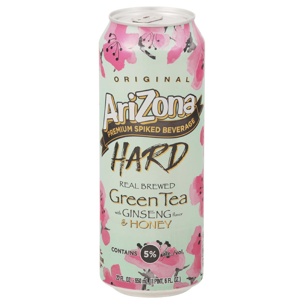 AriZona Hard Green Tea with Ginseng & Honey, 22 oz