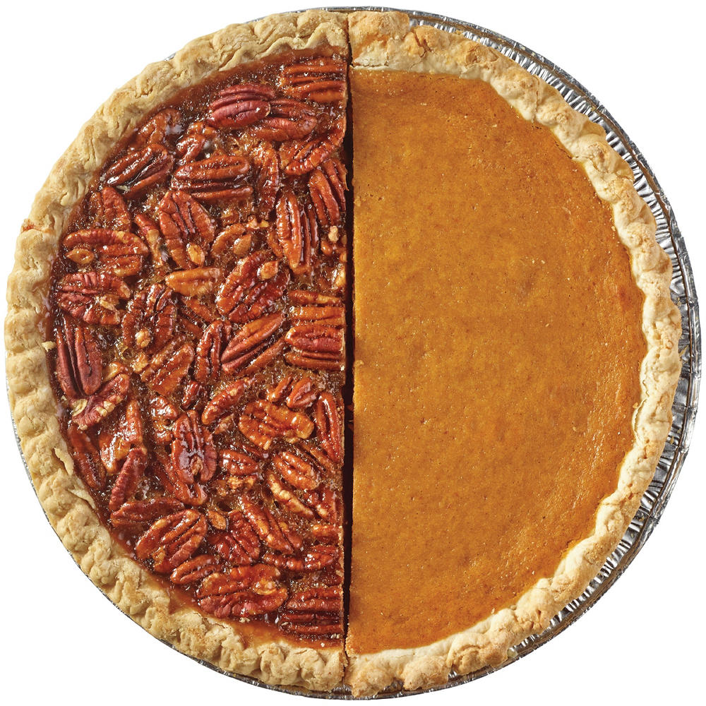 H-E-B Bakery Gourmet 1/2 Pumpkin 1/2 Pecan Pie, 10"