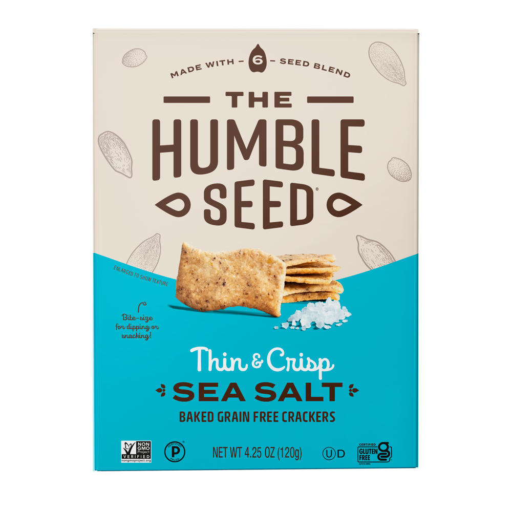 The Humble Seed Thin & Crisp Sea Salt Crackers, 4.25 oz