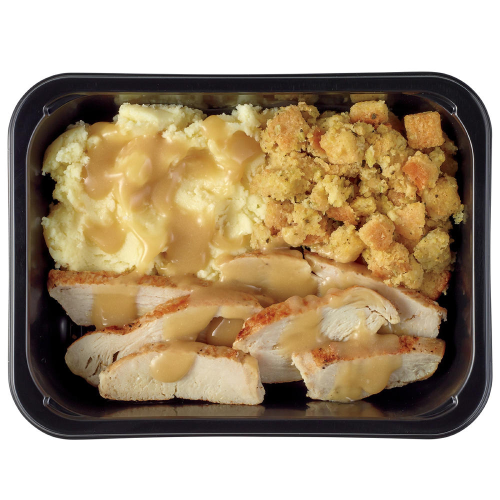 Meal Simple by H-E-B Roasted Turkey, Mashed Potatoes & Stuffing, 11 oz