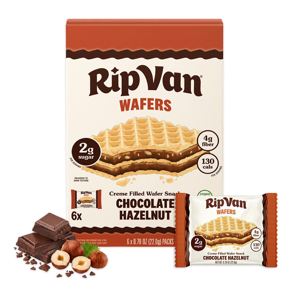 Rip Van Cookie Wafers Chocolate Hazelnut, 6 ct