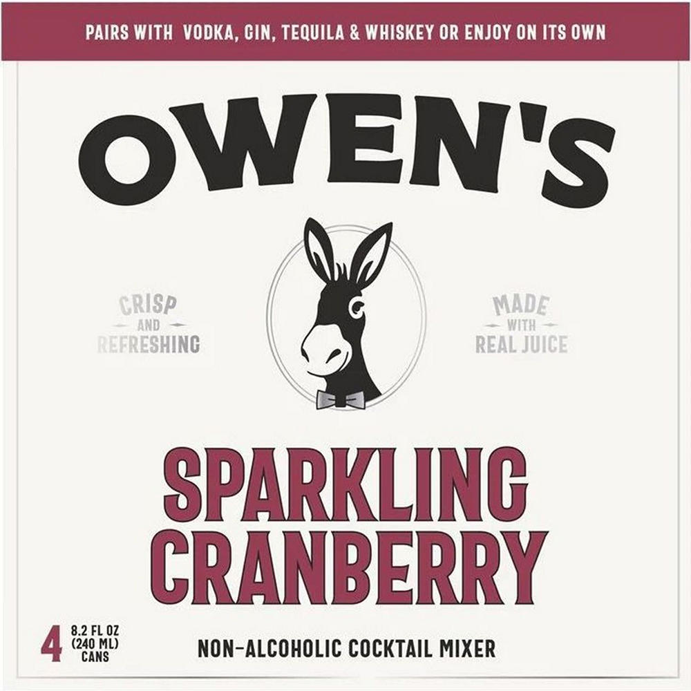 Owen's Non Alcoholic Sparkling Cranberry Cocktail Mixer 4 pk Cans, 8 oz
