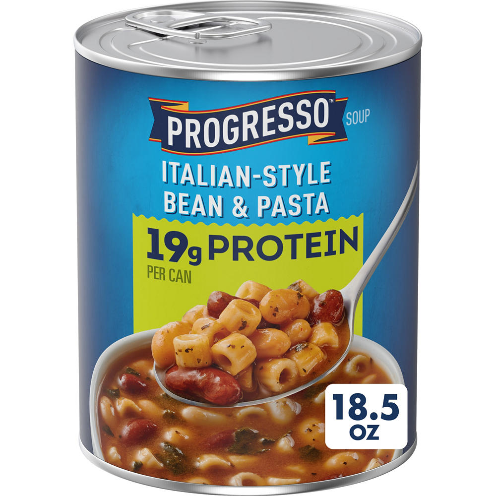 Progresso Protein Italian Style Bean & Pasta Soup, 18.5 oz