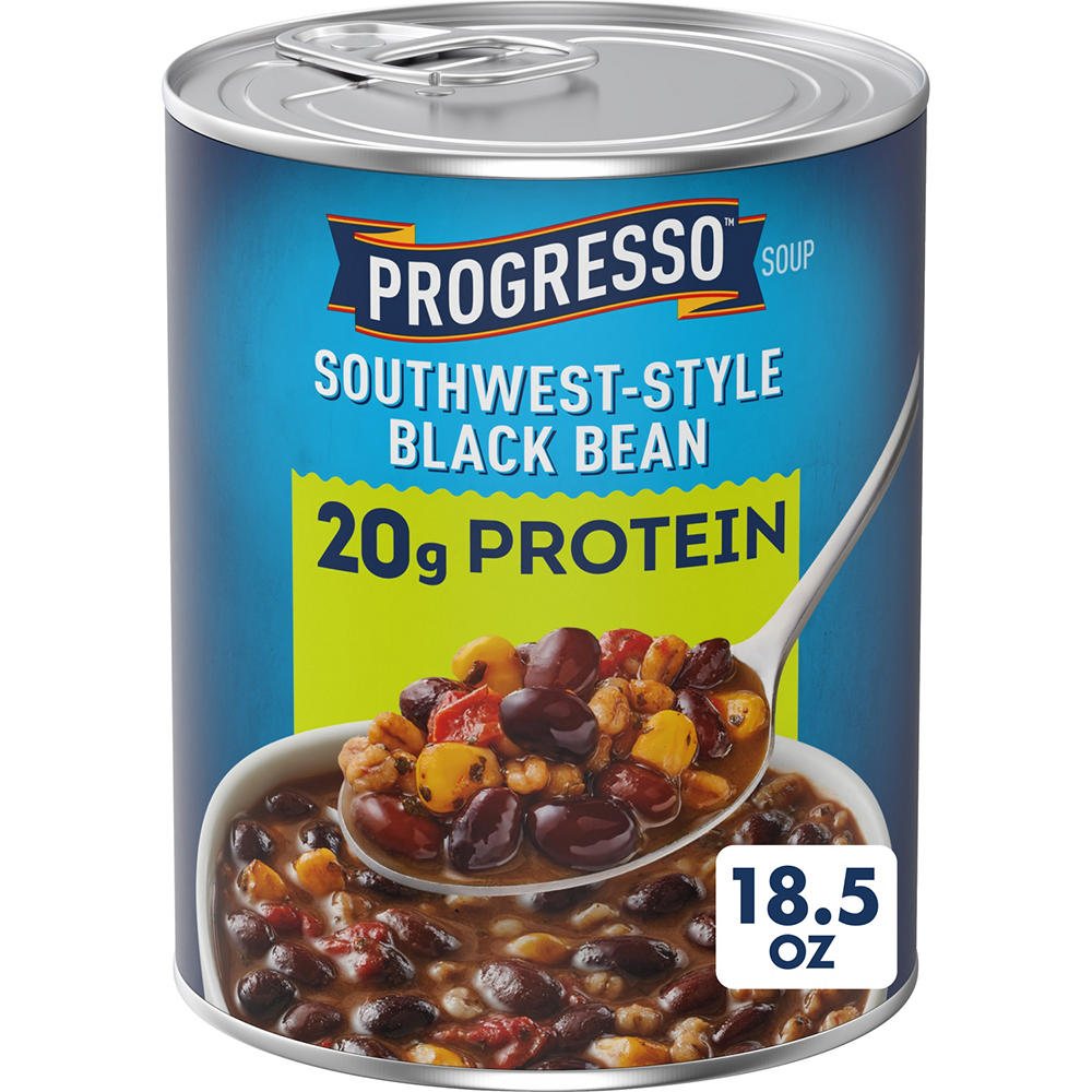 Progresso Protein Southwest Style Black Bean Soup, 18.5 oz