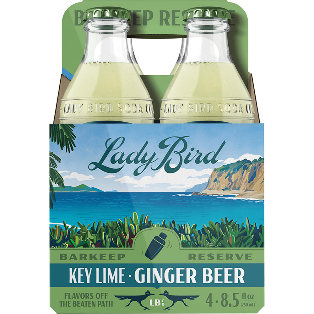 Lady Bird Key Lime Ginger Beer 4 pk Bottles, 8.5 oz