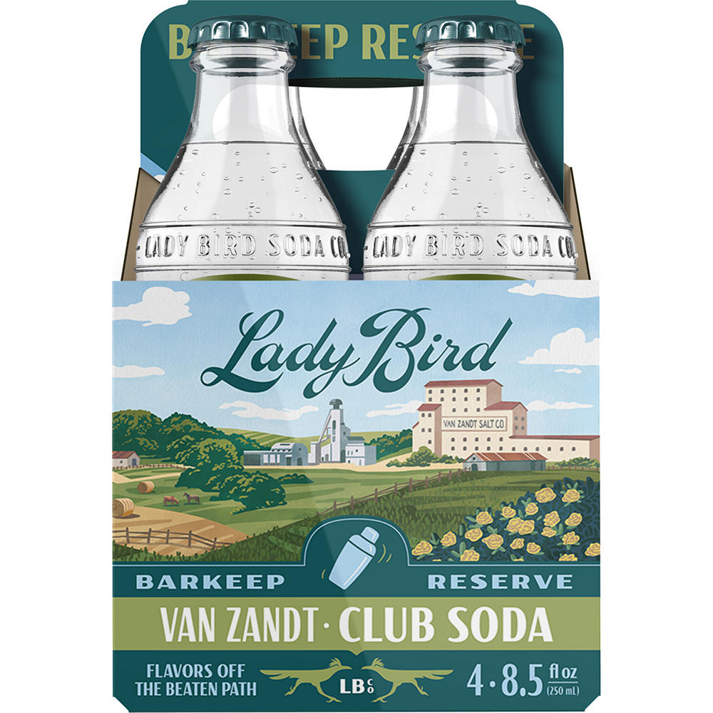 Lady Bird Van Zandt Club Soda 4 pk Bottles, 8.5 oz