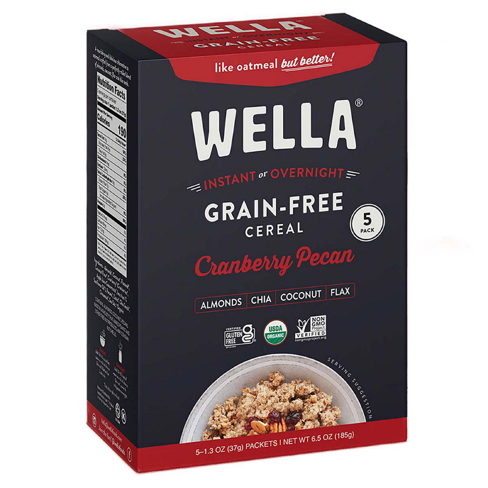 Wella Grain Free Cereal - Cranberry Pecan, 5 ct