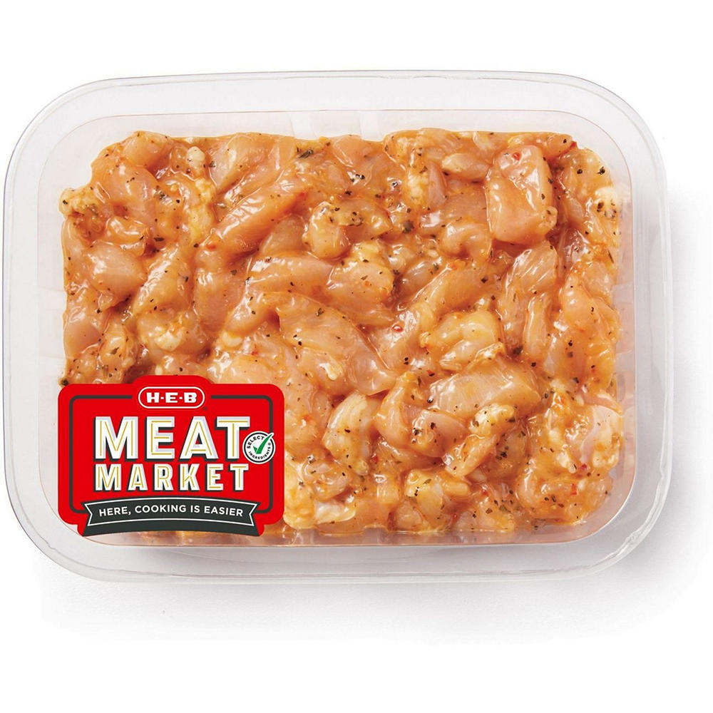 H-E-B Meat Market Marinated Diced Chicken – Southwest-Style, Avg. 1.25 lbs
