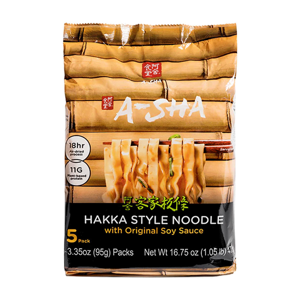 A-Sha Hakka Thick Noodles w/ Original Soy Sauce, 5 pk