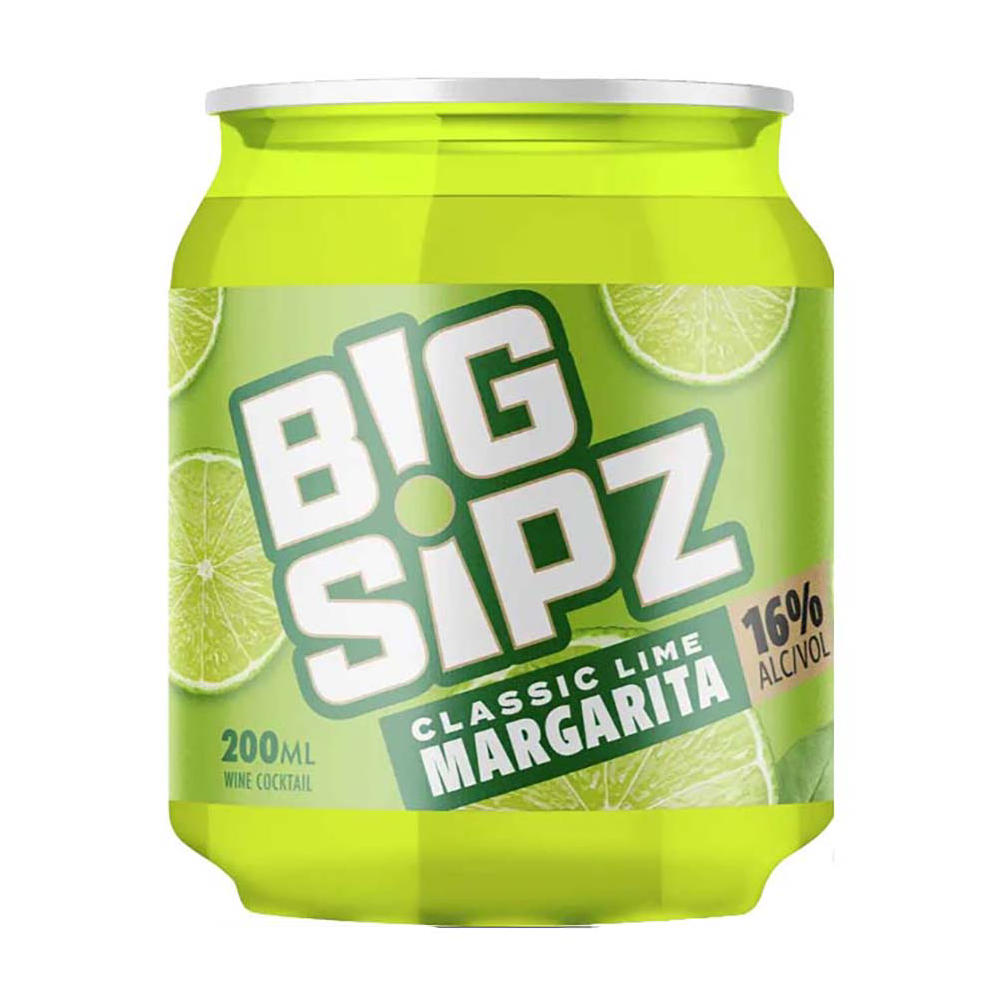 Big Sipz Classic Lime Margarita, 200 mL