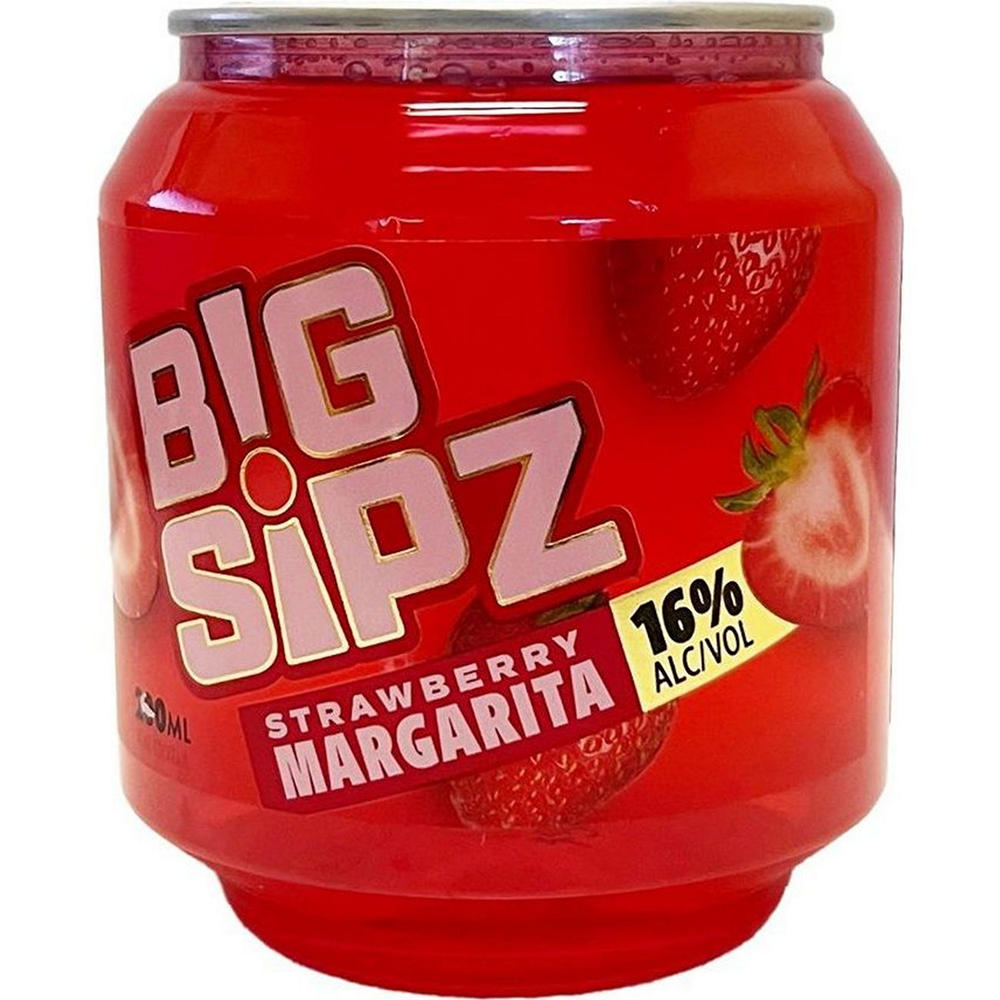 Big Sipz Strawberry Margarita, 200 mL