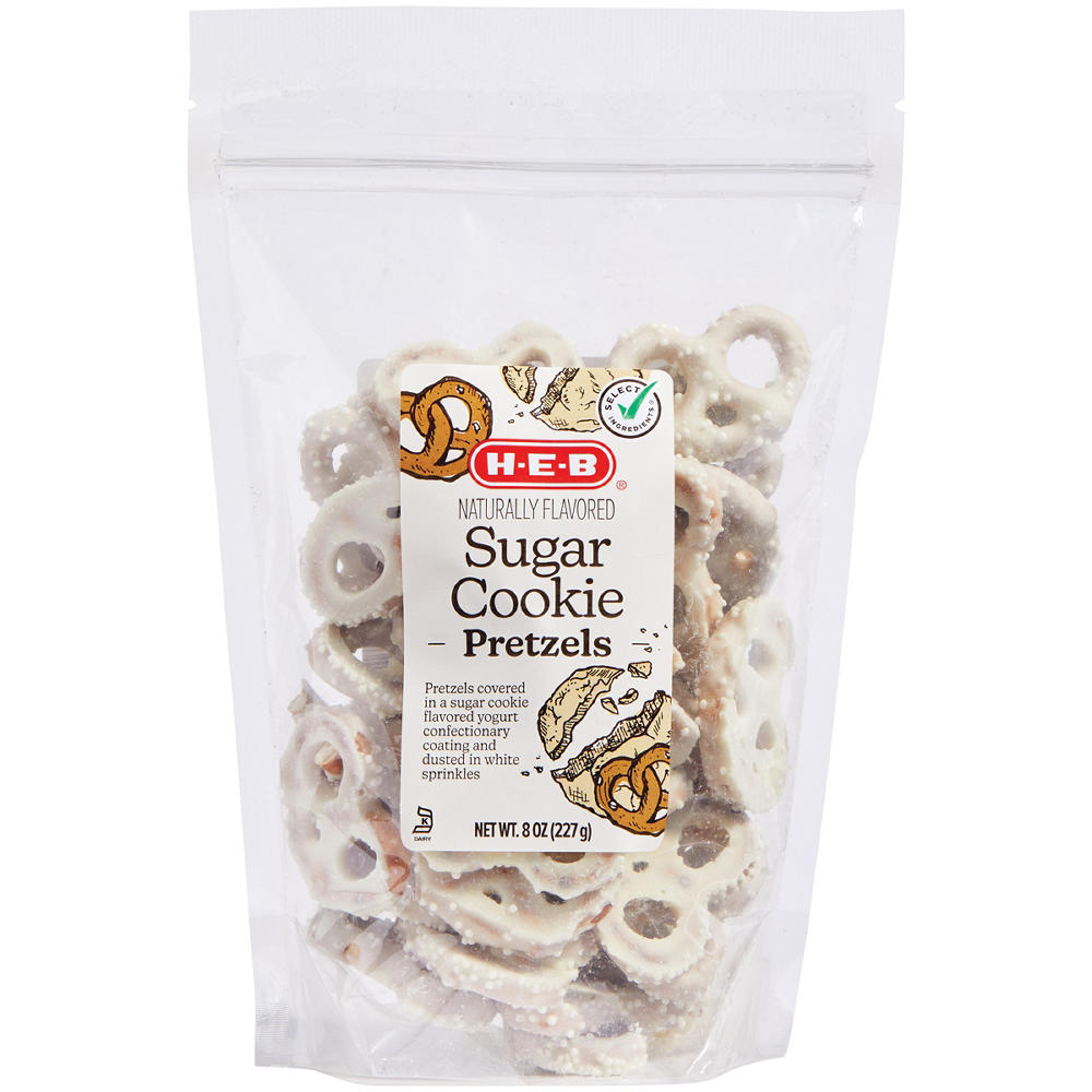 H-E-B Sugar Cookie Yogurt-Covered Pretzels, 8 oz