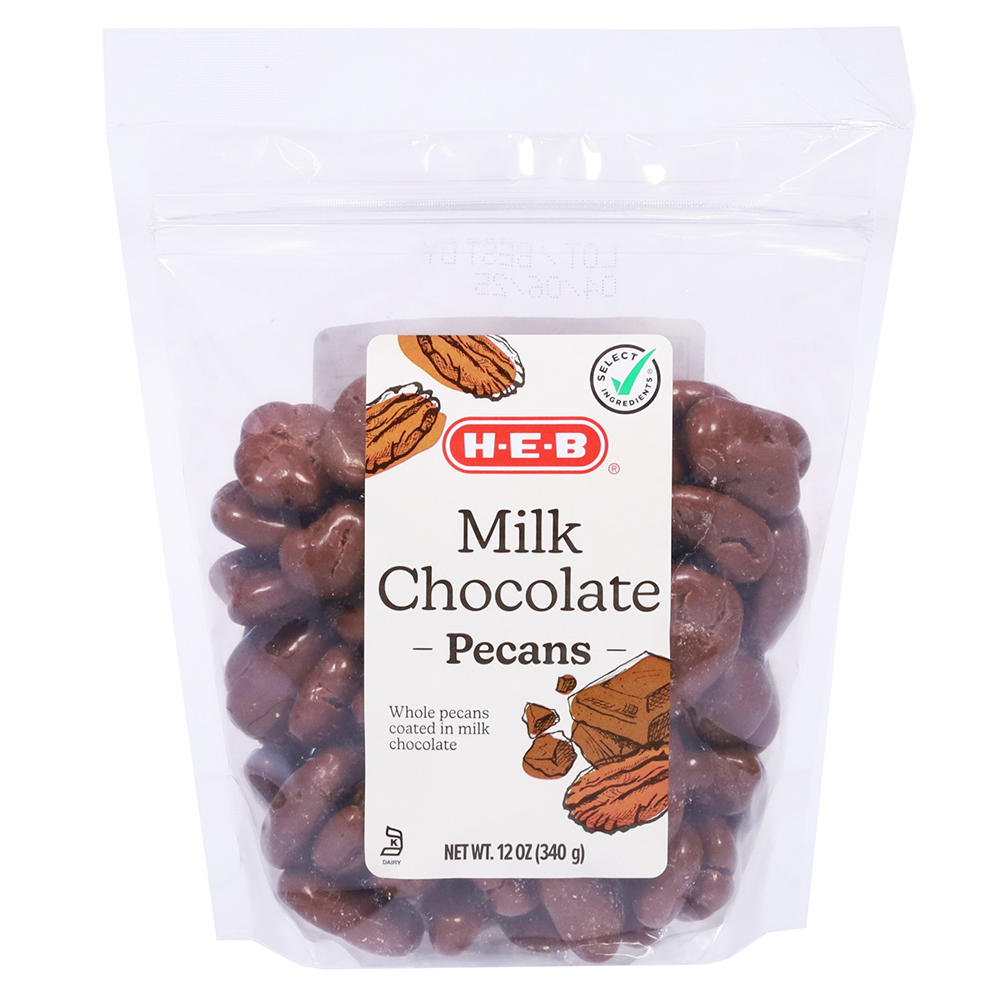 H-E-B Milk Chocolate-Covered Pecans, 12 oz