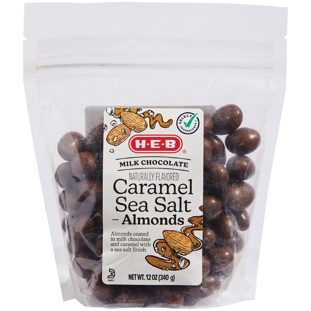 H-E-B Milk Chocolate Caramel-Covered Almonds, 12 oz