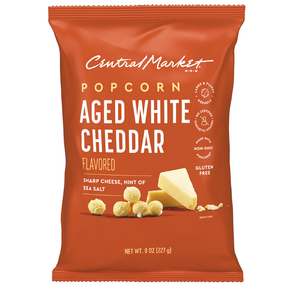 Central Market Aged White Cheddar Popcorn, 8 oz