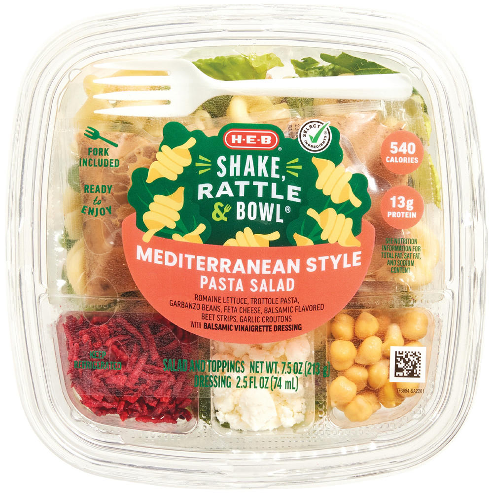 H-E-B Shake, Rattle & Bowl – Mediterranean-Style Pasta Salad