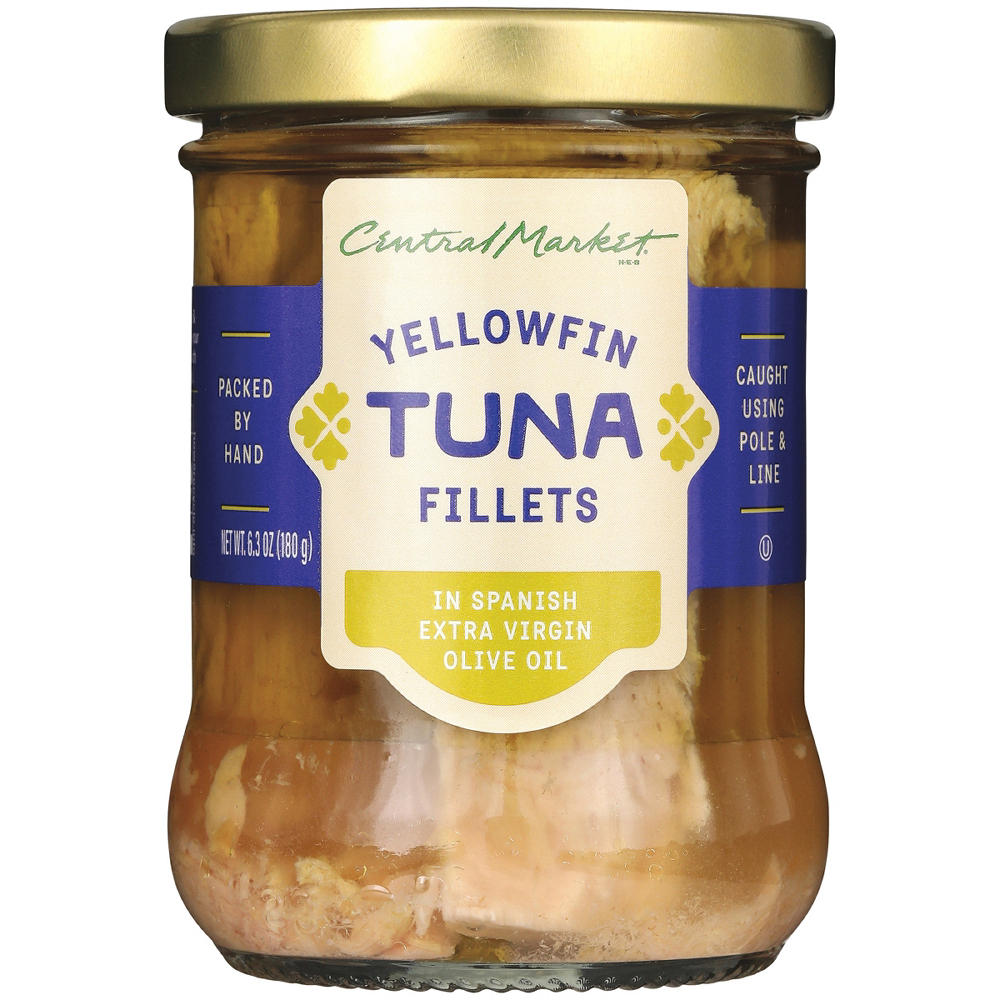 Central Market Yellowfin Tuna Fillets - Spanish Extra Virgin Olive Oil, 6.3 oz