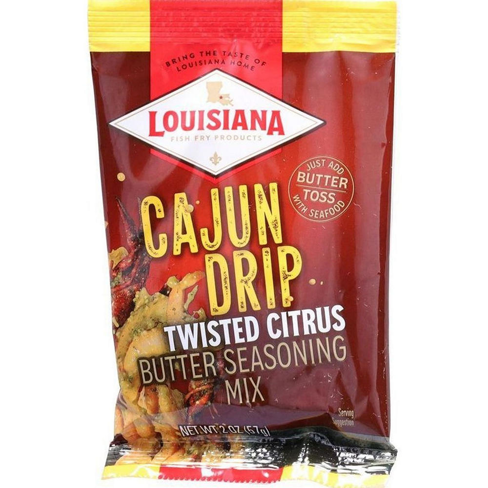 Louisiana Fish Fry Cajun Drip Twisted Citrus Butter Seasoning Mix, 2 oz