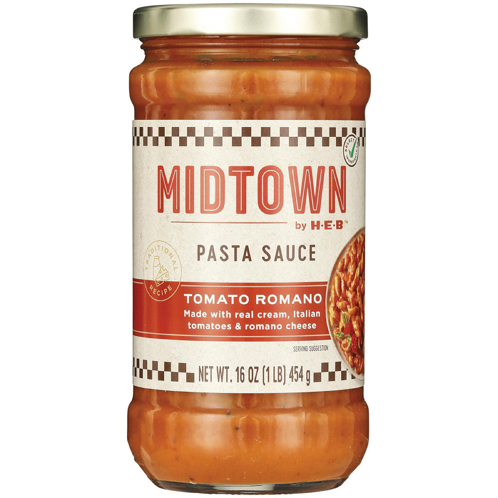 Midtown by H-E-B Tomato Romano Pasta Sauce, 16 oz