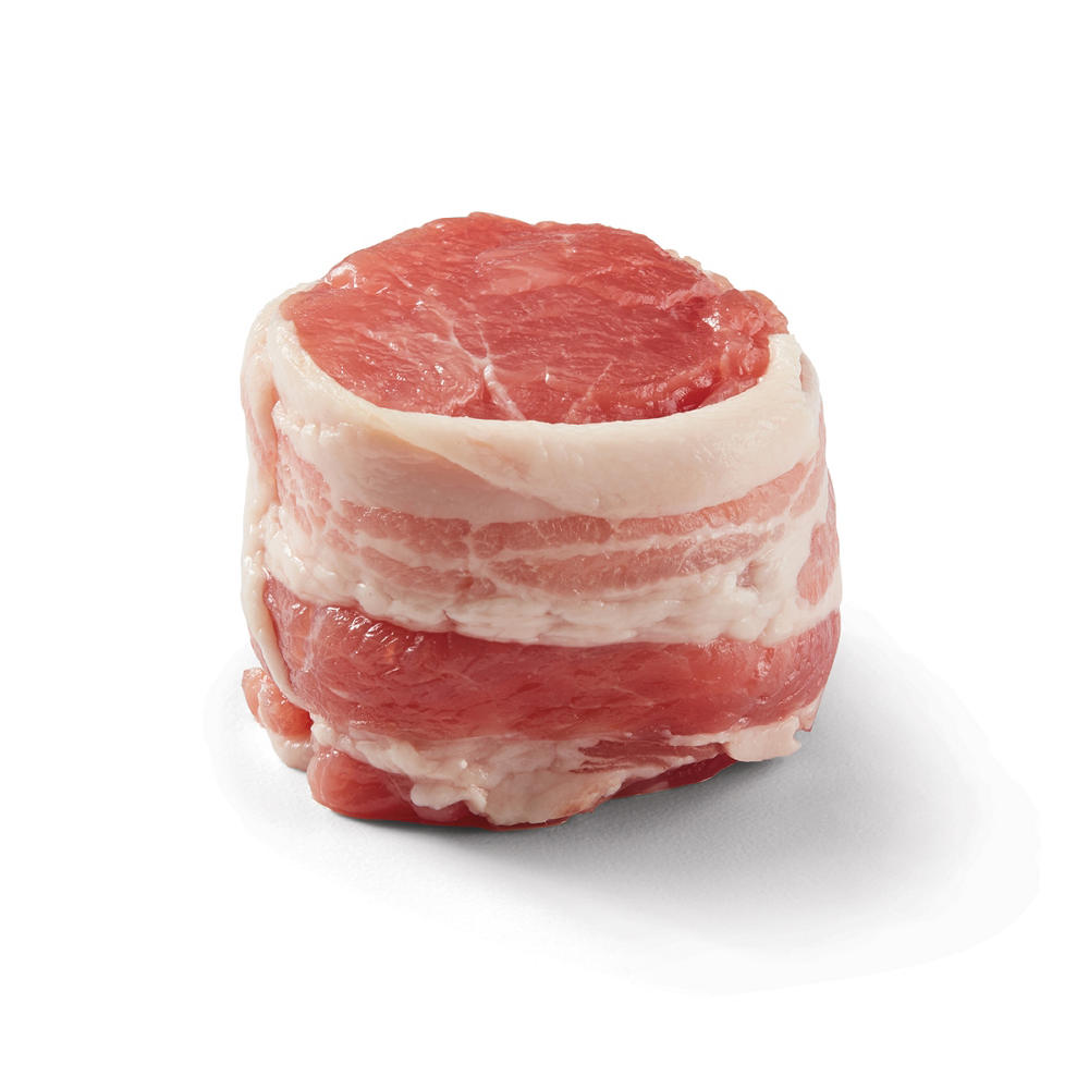 H-E-B Meat Market Bacon-Wrapped Pork Tenderloin Medallion, Avg. 0.37 lb