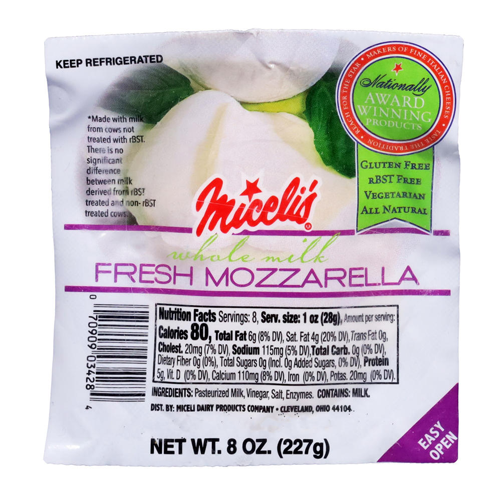 Miceli's Whole Milk Fresh Mozzarella Cheese Ball, 8oz