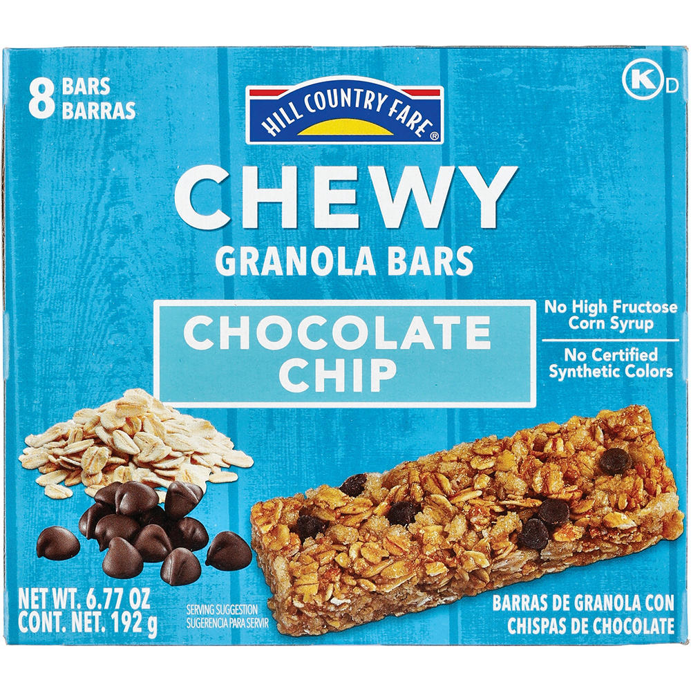 Hill Country Fare Chewy Chocolate Chip Granola Bars, 8 ct