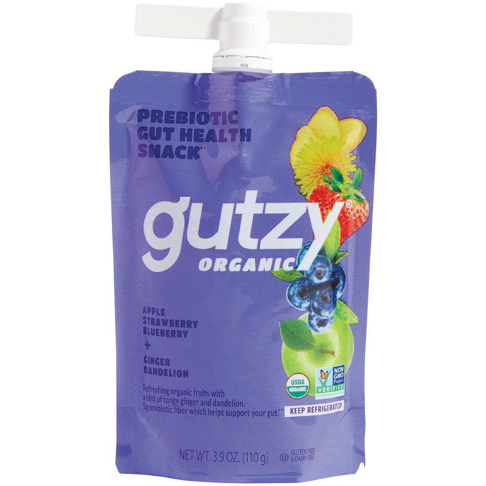 Gutzy Organic Prebiotic Snack - Apple Strawberry & Blueberry , 3.9 oz
