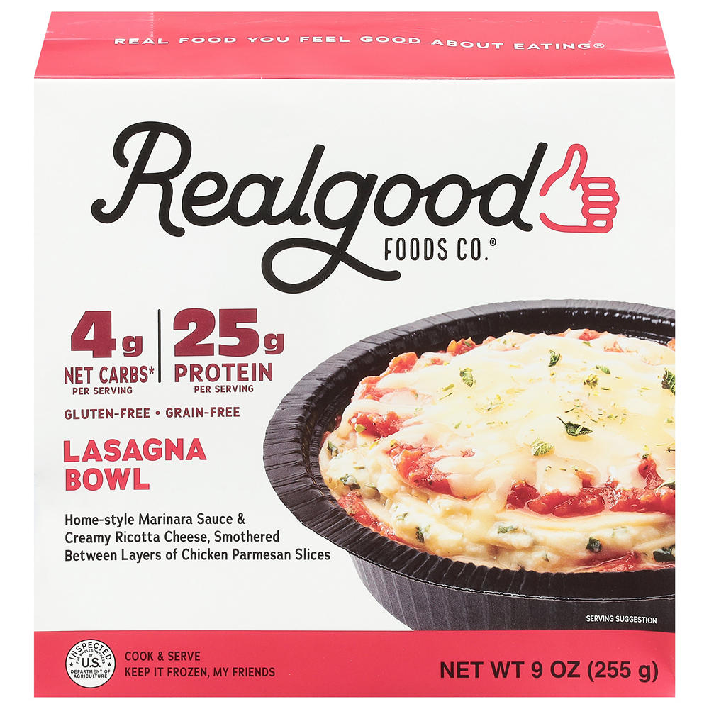 Real Good Foods Co. Lasagna Bowl, 9 oz