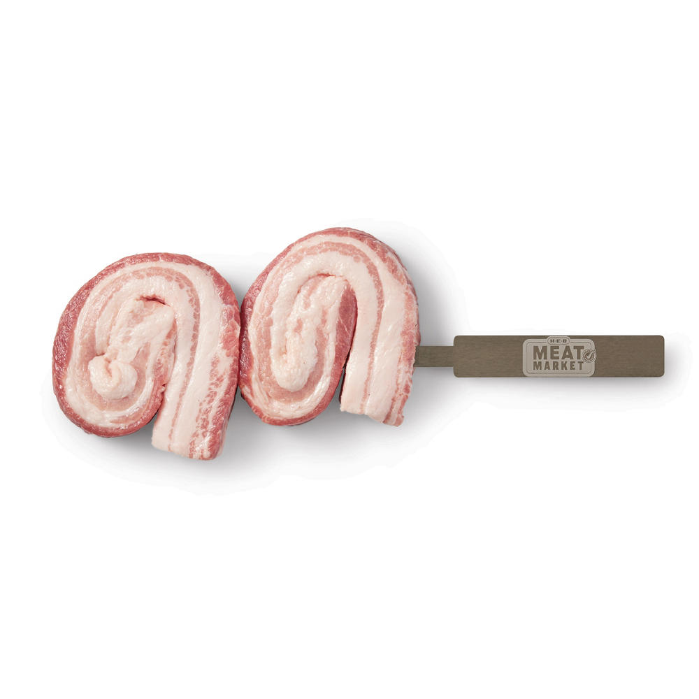 H-E-B Meat Market Pork Belly Pinwheel Skewer, Avg. 2.25 lbs