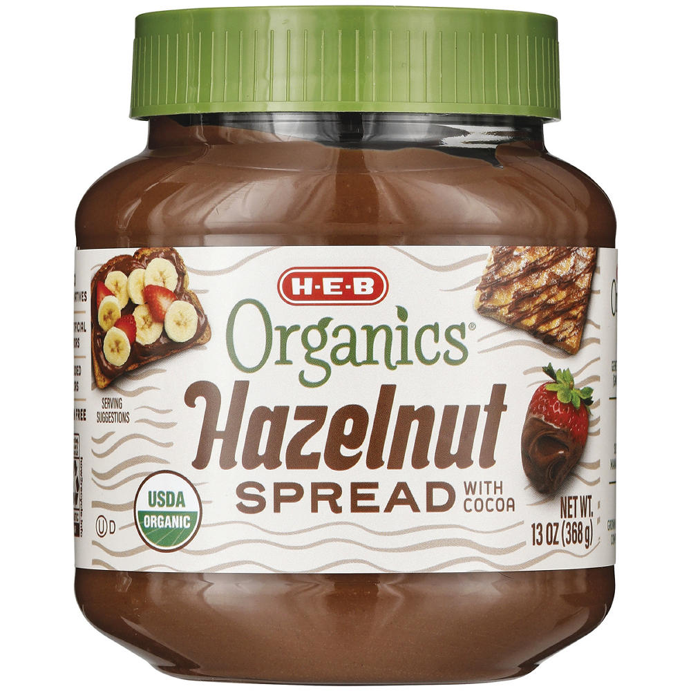 H-E-B Organics Hazelnut Spread with Cocoa, 13 oz