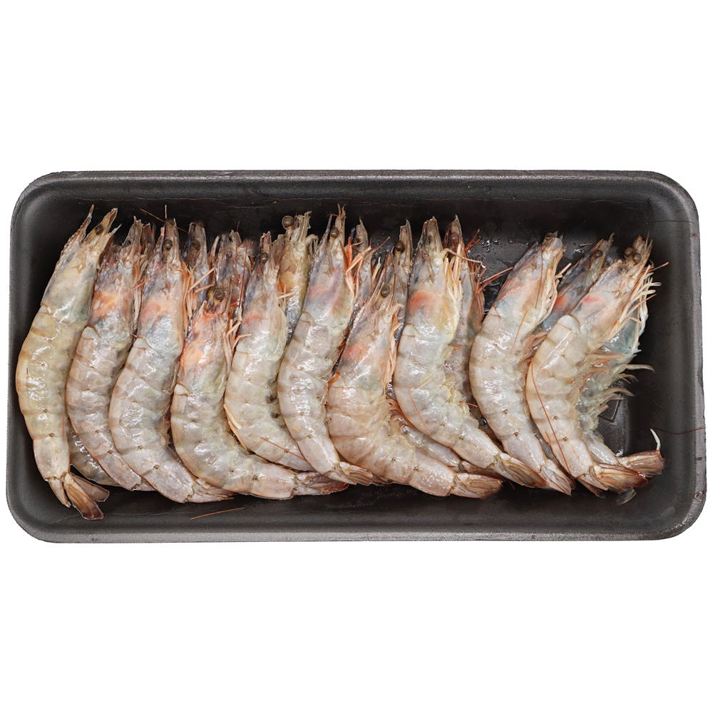 H-E-B Fish Market Shell-On Head-On Raw White Shrimp - Texas-Size Pack, Avg. 1.5 lbs