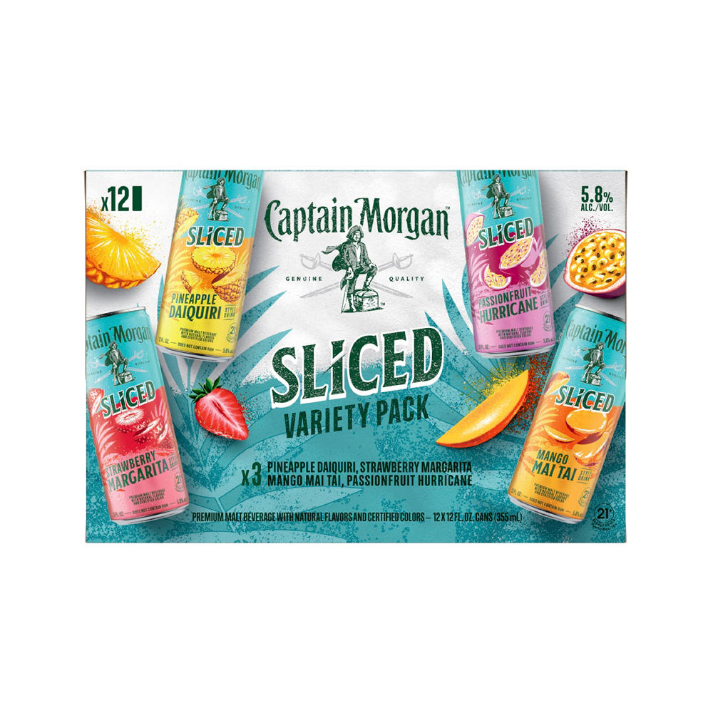 Captain Morgan Sliced Malt Beverage Variety 12 pk Cans, 12 oz