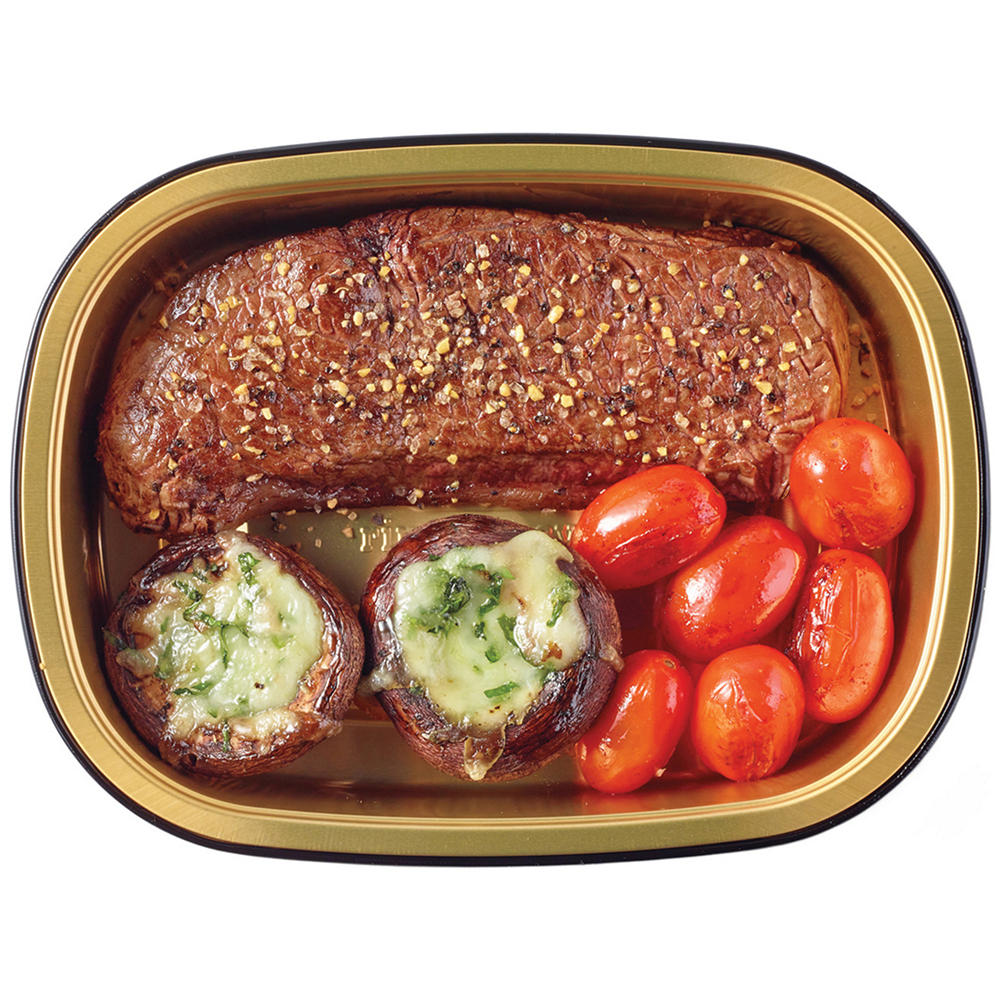 Meal Simple by H-E-B Beef Petite Sirloin Steak, Stuffed Mushrooms & Tomatoes, Avg. 0.75 lb