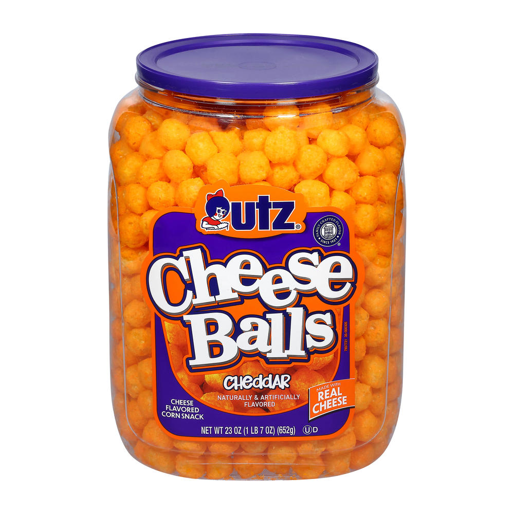 Utz Cheeseballs Barrel, 23 oz