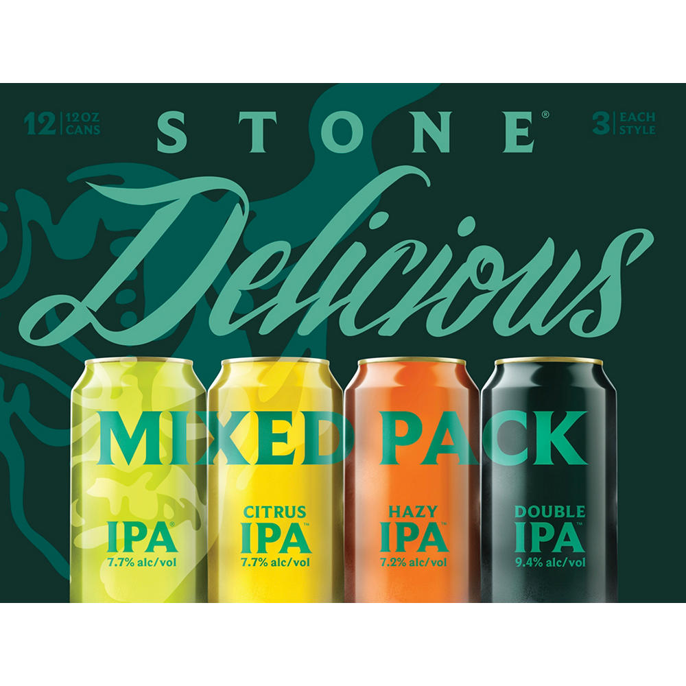 Stone Delicious Mixed Pack Craft Beer 12 pk Cans, 12 oz