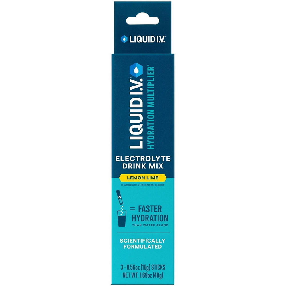 Liquid I.V. Hydration Multiplier Electrolyte Drink Mix Sticks - Lemon Lime, 3 ct