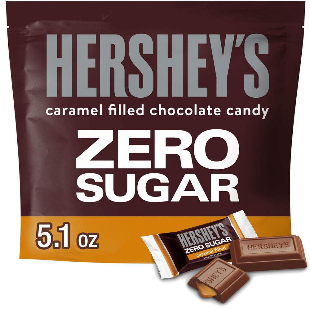 Hershey's Zero Sugar Caramel Filled Chocolate Candy, 5.1 oz