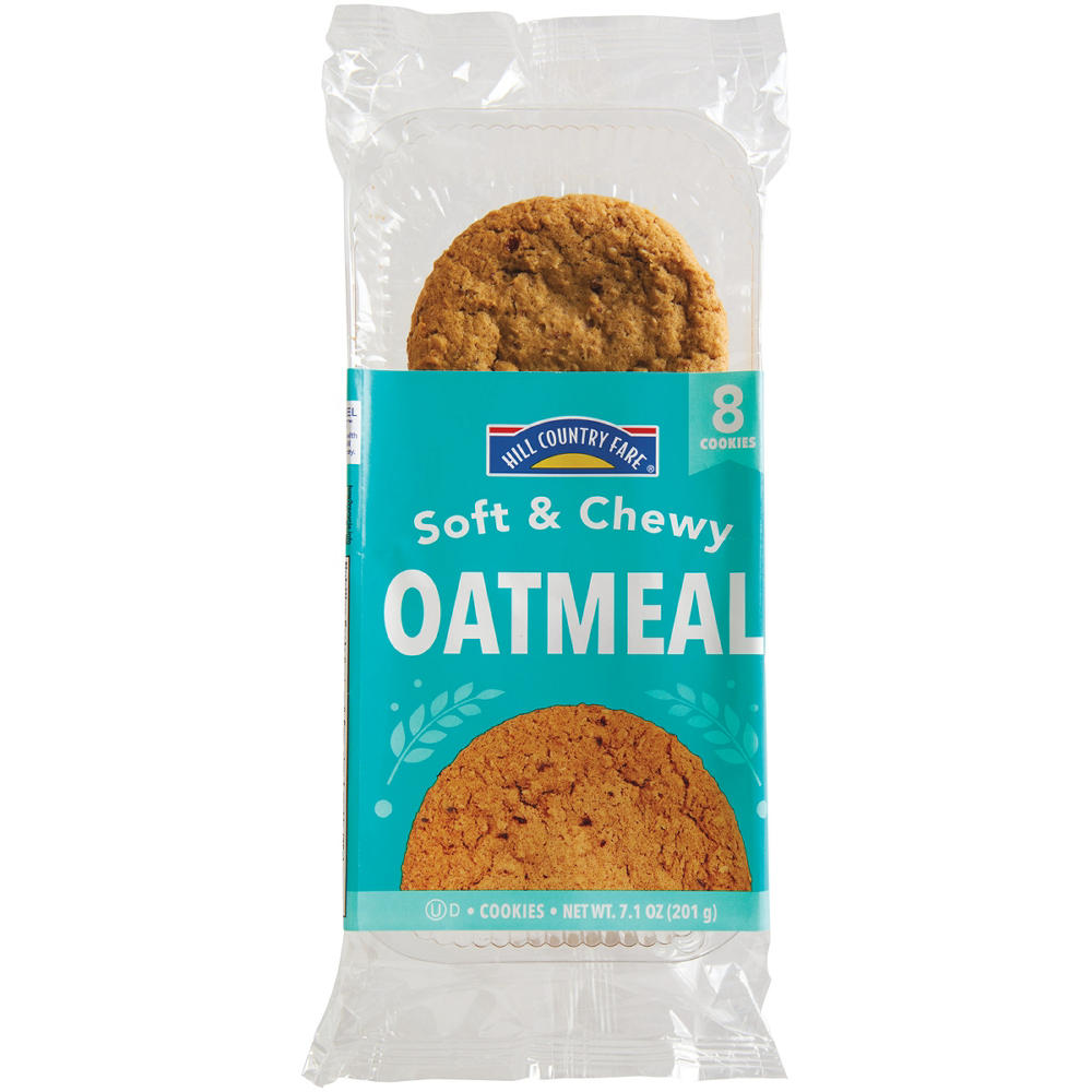 Hill Country Fare Soft & Chewy Oatmeal Cookies, 8 ct